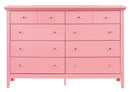 Hammond 8-Drawers Dresser, Pink