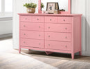 Hammond 8-Drawers Dresser, Pink