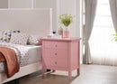 Hammond 3-Drawers Nightstand, Pink