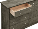 Hammond 8-Drawers Dresser, Gray