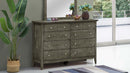 Hammond 8-Drawers Dresser, Gray