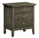 Hammond 3-Drawers Nightstand, Gray
