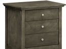 Hammond 3-Drawers Nightstand, Gray