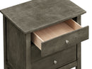 Hammond 3-Drawers Nightstand, Gray