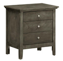 Hammond 3-Drawers Nightstand, Charcoal Gray