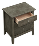 Hammond 3-Drawers Nightstand, Charcoal Gray