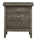 Hammond 3-Drawers Nightstand, Gray