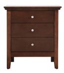 Hammond 3-Drawers Nightstand, Cappuccino