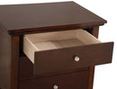 Hammond 3-Drawers Nightstand, Cappuccino