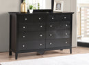 Hammond 8-Drawers Dresser, Black