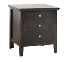 Hammond 3-Drawers Nightstand, Black