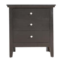 Hammond 3-Drawers Nightstand, Black