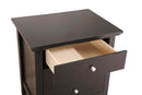 Hammond 3-Drawers Nightstand, Black
