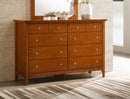 Hammond 8-Drawers Dresser, Oak