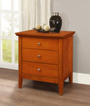 Hammond 3-Drawers Nightstand, Oak