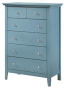 Hammond 5-Drawers Chest, Teal