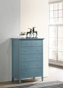 Hammond 5-Drawers Chest, Teal
