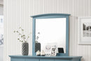 Hammond 37"L x 35"H Mirror, Teal