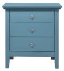 Hammond 3-Drawers Nightstand, Teal