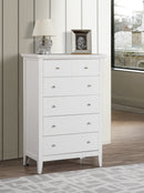 Hammond 5-Drawers Chest, White