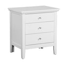 Hammond 3-Drawers Nightstand, White