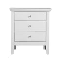 Hammond 3-Drawers Nightstand, White