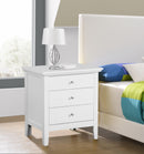 Hammond 3-Drawers Nightstand, White