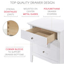 Hammond 3-Drawers Nightstand, White