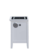 Hammond USB 3-Drawers Nightstand, White