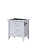 Hammond 3-Drawers Nightstand, White
