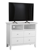 Hammond 4-Drawers Media Chest, White