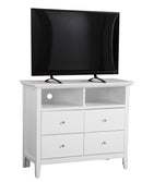 Hammond 4-Drawers Media Chest, White