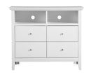 Hammond 4-Drawers Media Chest, White