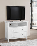 Hammond 4-Drawers Media Chest, White