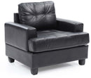 Sandridge Faux Leather Chair, Black