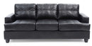 Sandridge 79in Faux Leather Sofa, Black