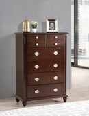 Summit 5-Drawers Chest, Cappuccino