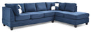 Malone Sectional, Navy Blue