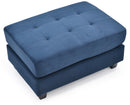 Malone  Ottoman, Navy Blue
