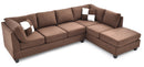 Malone  Sectional, Chocolate