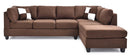Malone  Sectional, Chocolate