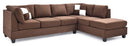 Malone  Sectional, Chocolate