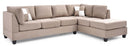 Malone  Sectional, Mocha