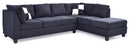 Malone Sectional, Black