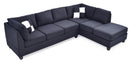 Malone  Sectional, Black