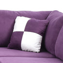 Malone  Sectional, Purple