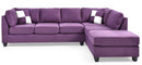 Malone  Sectional, Purple
