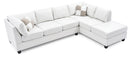 Malone  Sectional, White