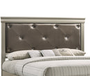 Lorana Full Bed, Silver Champagne