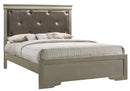 Lorana Full Bed, Silver Champagne